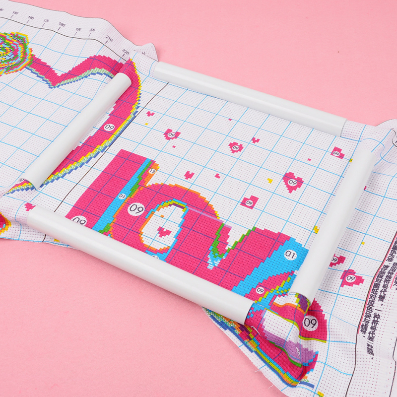 Keresztszemes hímzéshez való keret — PVC keret klips, készlet vászonhímzéshez, Zhejiang eredet