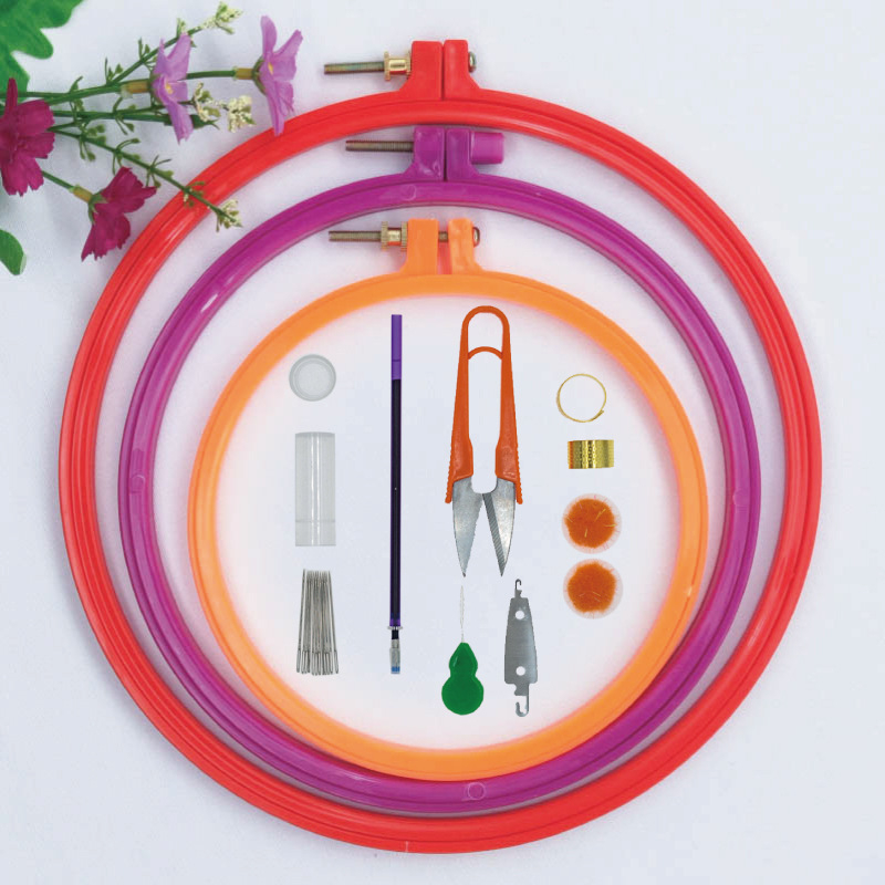 DIY set alata za vezenje: plastični okvir za križično šivanje, držač za šivanje i podloga za platno
