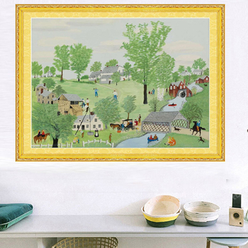 Set za križni bod — Pejzažni uzorak, Mona Lisa, Pamuk, Vezeni na platnu, Moderan jednostavan stil