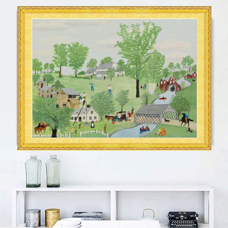 Set za križni bod — Pejzažni uzorak, Mona Lisa, Pamuk, Vezeni na platnu, Moderan jednostavan stil