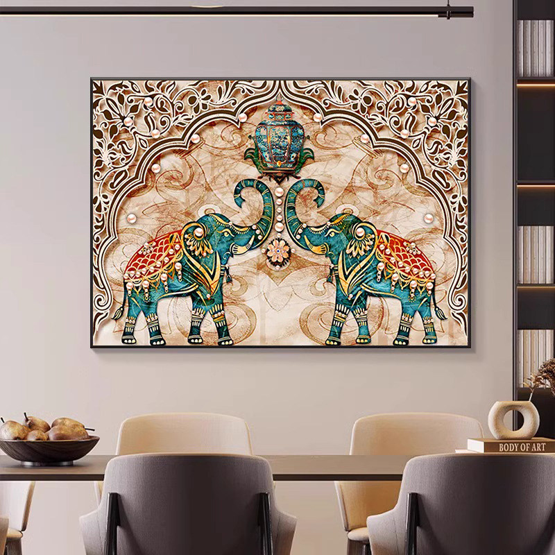 Kit pictură cu diamante 5D – broderie cu cruce pe pânză de ulei, stil modern minimalist, pentru sufragerie