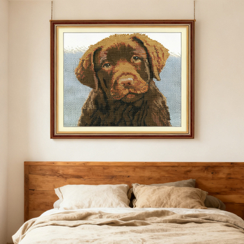 Krizno bodni set s pejzažnim motivom, DIY vezenje za dnevni boravak i spavaću sobu
