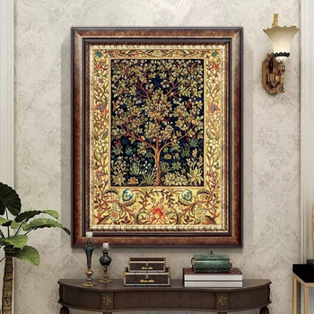 Kit de broderie cu cruce, design festiv, pânză 11CT, material din bumbac ecologic, destinat sufrageriei