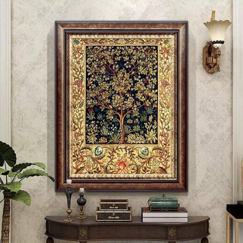 Kit de broderie cu cruce, design festiv, pânză 11CT, material din bumbac ecologic, destinat sufrageriei