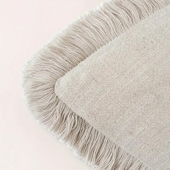 Față de pernă — seria Tassel, bumbac și in, model: altul, stil modern minimalist, pentru living
