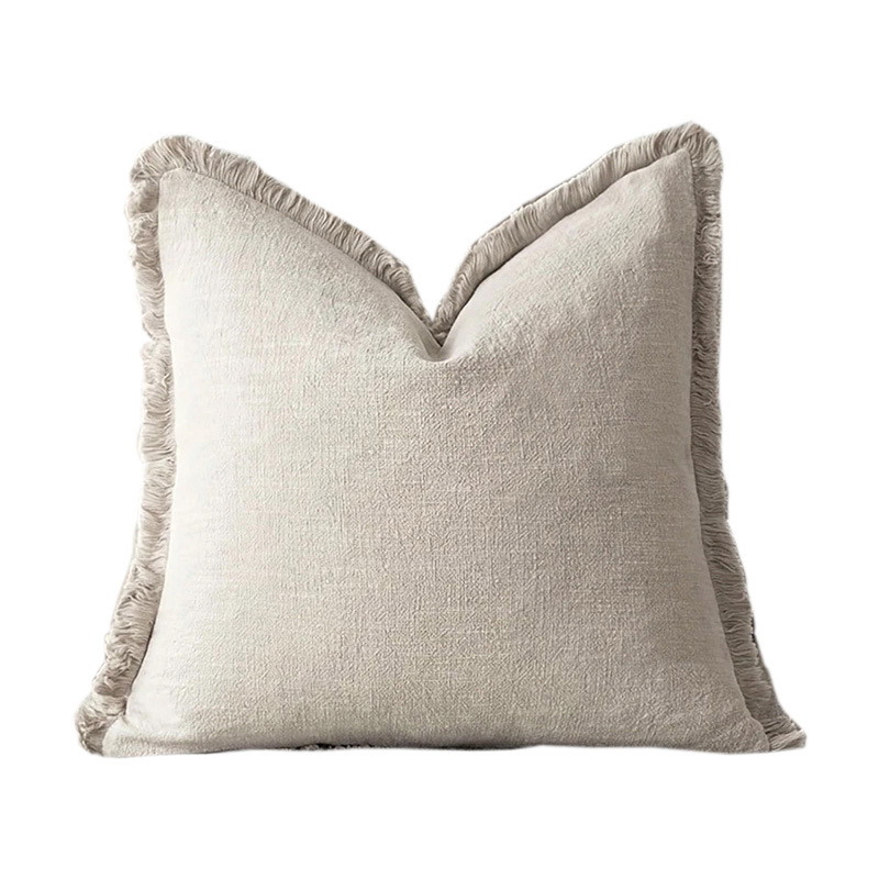 Față de pernă — seria Tassel, bumbac și in, model: altul, stil modern minimalist, pentru living
