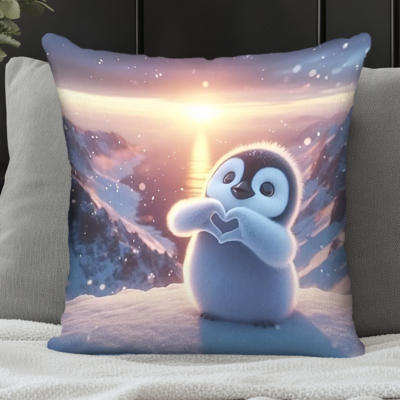 Μαξιλαροθήκη Wo ming, πολυεστέρας, μονόπλευρη εκτύπωση, στυλ καρτούν, διακόσμηση σαλονιού