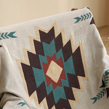 Cuvertură pentru canapea cu acoperire completă, pentru toate anotimpurile; anti-zgârieturi; pentru canapea modulară; stil nordic; material: poliester-bumbac; model: dungă/geometric/pătrat/abstract