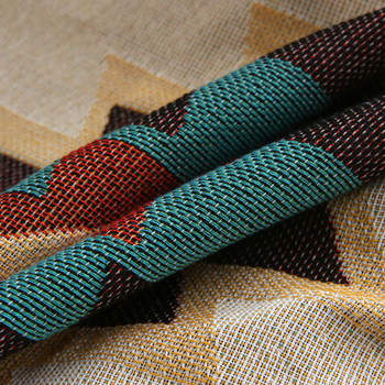 Cuvertură pentru canapea cu acoperire completă, pentru toate anotimpurile; anti-zgârieturi; pentru canapea modulară; stil nordic; material: poliester-bumbac; model: dungă/geometric/pătrat/abstract