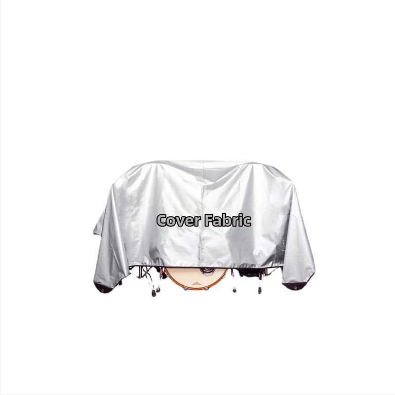 Prachový kryt na bubnovú súpravu a elektronické hudobné nástroje — vodeodolný, UV-odolný a prachuodolný; látka 420D Oxford, polyestrové vlákno, prispôsobiteľný