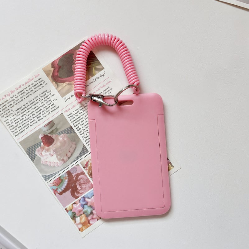 YD Skaidrus plastiko kortelių dėklas su rakto kilpa – integruotas ID/prieigos kortų dėklas: autobuso, universiteto, darbo ir studentų kortoms (unisex, kasdieniam naudojimui)