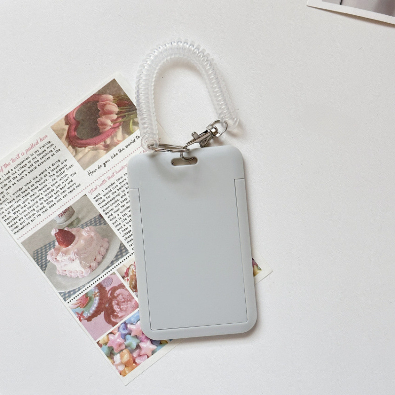 YD Skaidrus plastiko kortelių dėklas su rakto kilpa – integruotas ID/prieigos kortų dėklas: autobuso, universiteto, darbo ir studentų kortoms (unisex, kasdieniam naudojimui)