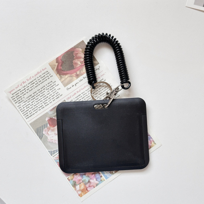 YD Skaidrus plastiko kortelių dėklas su rakto kilpa – integruotas ID/prieigos kortų dėklas: autobuso, universiteto, darbo ir studentų kortoms (unisex, kasdieniam naudojimui)