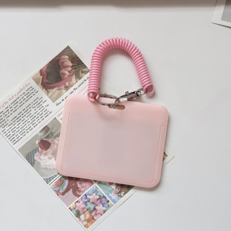 YD Skaidrus plastiko kortelių dėklas su rakto kilpa – integruotas ID/prieigos kortų dėklas: autobuso, universiteto, darbo ir studentų kortoms (unisex, kasdieniam naudojimui)