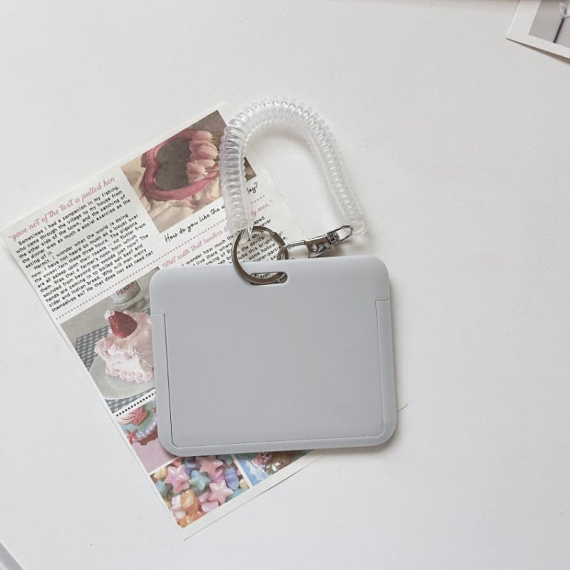 YD Skaidrus plastiko kortelių dėklas su rakto kilpa – integruotas ID/prieigos kortų dėklas: autobuso, universiteto, darbo ir studentų kortoms (unisex, kasdieniam naudojimui)