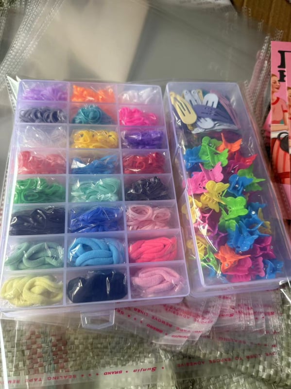 Xin Jin dječji set od 24 jednoraznih klipova za kosu, plastični klipsovi, ručna izrada, cartoon stil, svježi i slatki, visoka elastičnost