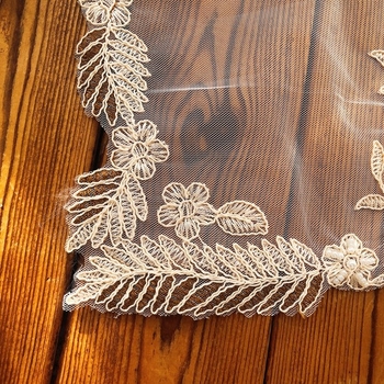 Acoperire decorativă de praf cu dantelă în stil european, cusută manual cu mărgele, pentru seturi de ceai și mici electrocasnice; Material: fibră chimică; Potrivit pentru living, dormitor și spații comerciale