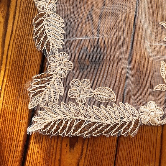 Acoperire decorativă de praf cu dantelă în stil european, cusută manual cu mărgele, pentru seturi de ceai și mici electrocasnice; Material: fibră chimică; Potrivit pentru living, dormitor și spații comerciale