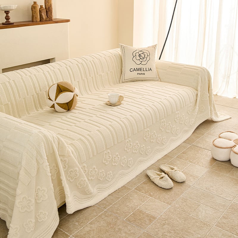 Univerzalna navlaka za kauč – plišasta zimska navlaka s printom, materijal Shu cotton velvet, univerzalna prilagodba, mogućnost prilagodbe, minimalistički stil
