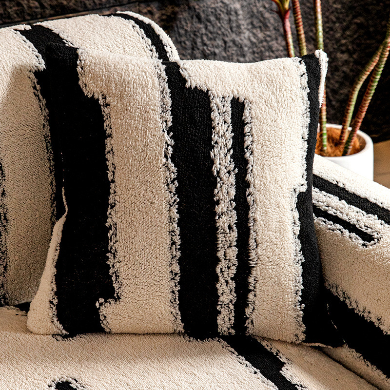 Дивански калъф – мек велур, геометричен принт, универсално пасване, модерен минималистичен лукс, мие се в пералня