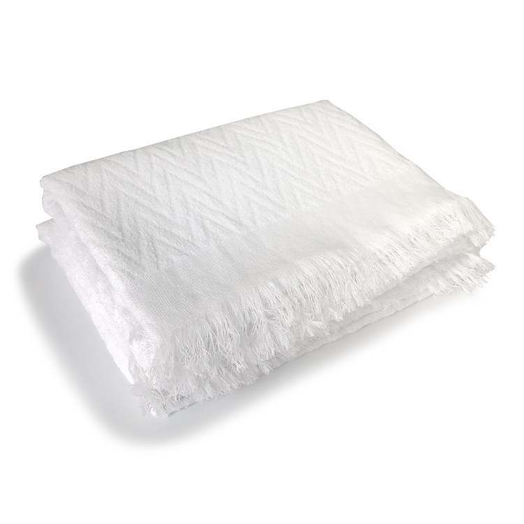 Hadzs zarándok törölköző – szuperfinom szálak, 300–400 g, 32s szál, sima szövés, vallási használat