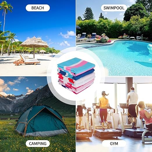 Ženski ručnik za plažu i kupanje od mikrovlakana, brzo se suši, 150D, 200-300 g, Tiskački proces