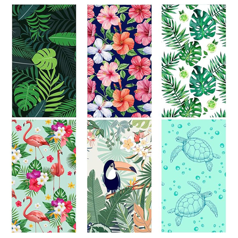 Ženski ručnik za plažu i kupanje od mikrovlakana, brzo se suši, 150D, 200-300 g, Tiskački proces