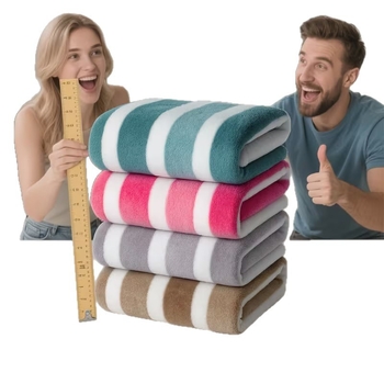 Koralni fleece ručnik za kupanje/plažu, upijajući i brzo suši, 150d pređa, jednostavna tkanina, težina 200-300 g