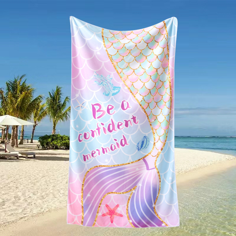 Mikrovlaknasta plaža krpa s dvostrukim plišem, 420 g, moguć tisk logotipa, toplinski prijenos