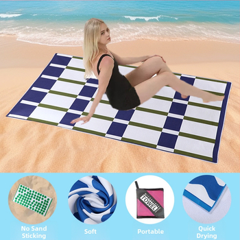 Dvostrano tiskana brzosušeća mikrofiber plažna krpa, prilagodljiva fotografijama