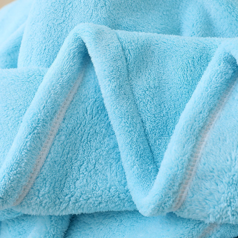 Gyerekeknek szóló korall fleece fürdőköntös, 100% poliészter, tél, uniszex