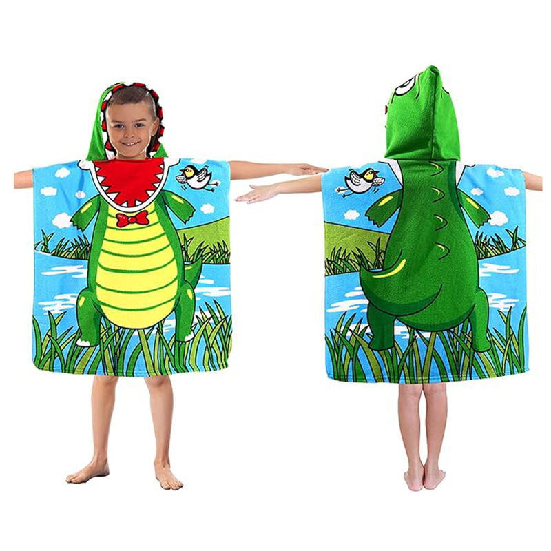 Kapuljača ručnik za plažu - upijajući mikrovlakna, brzo sušenje, digitalni ispis (Microfiber; 200-300g; 150D; Print)