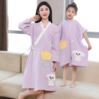 Halat de baie cu glugă pentru copii, 100% bumbac, unisex, model desen animat, vară