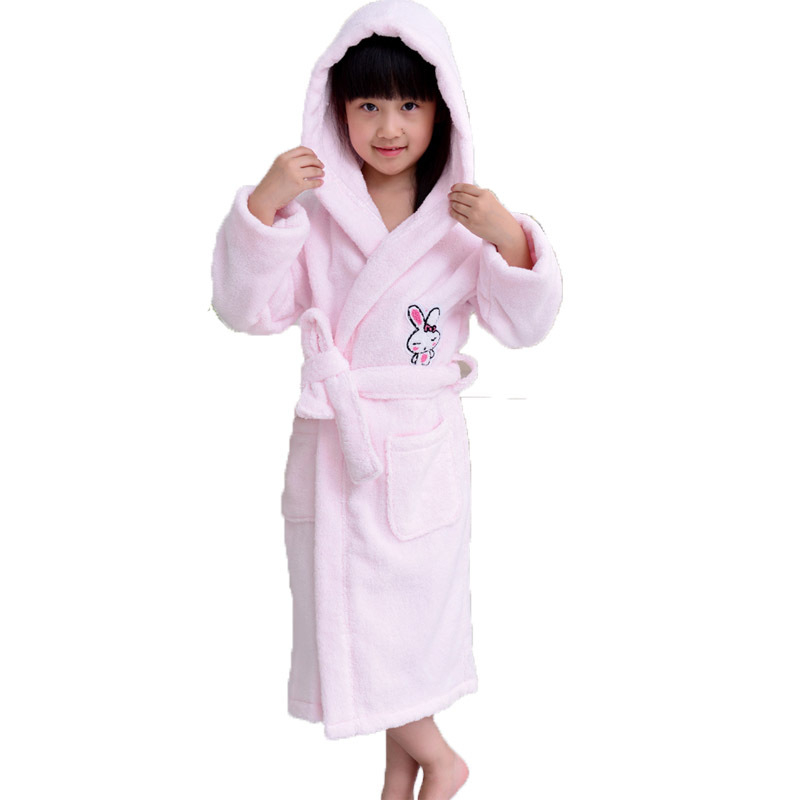 Halat de baie pentru copii, 100% bumbac, 700 g, cu glugă și imprimeu desen animat