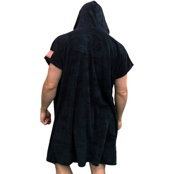 Микрофибърна кърпа‑халат за плаж и преобличане, подходящ за плуване и сърф, тегло 200–300 г, 120D нишка, бродерия и плътна тъкан