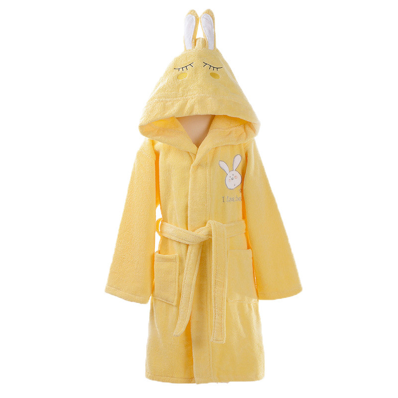 Halat de baie pentru copii, 100% bumbac terry, glugă cu design desen animat, pentru iarnă, unisex, 700 g