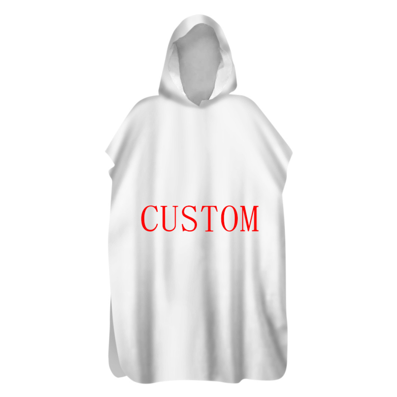 Kapucnasto ručnik pončo od mikrovlakana, brzo sušenje, prilagođeni ispis, težina 200–300 g, 60 vlakana