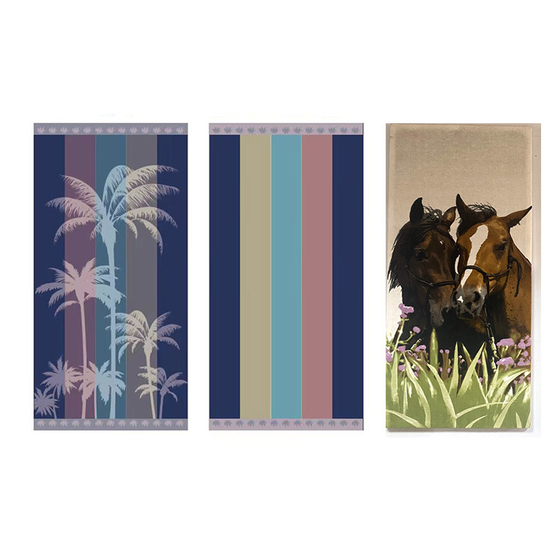 Kupaonski/plažni ručnik – 100% pamuk, 200–300 g/m², 32s pređa, cut-pile tkanina, mogućnost prilagođene obrade