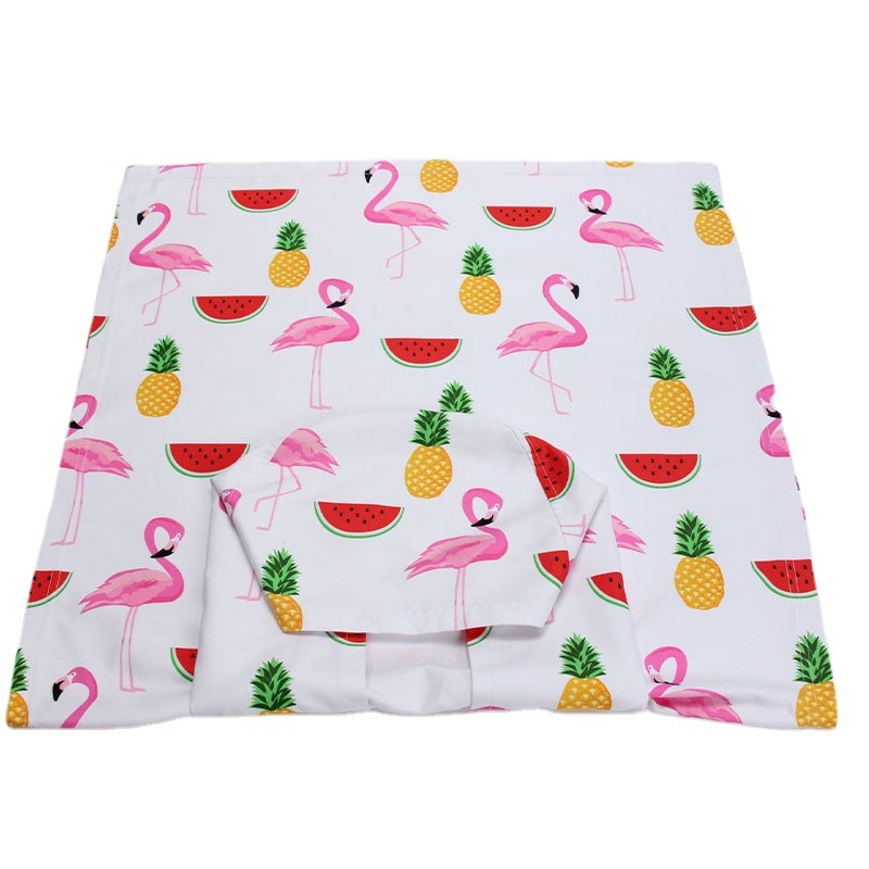 Fuxiuda Mikrovlakana apsorpcijski dvostrano baršun potpisani ogrtač za plažu i vanjsko preoblačenje, 120–140 g, 120D vlakno, tisak