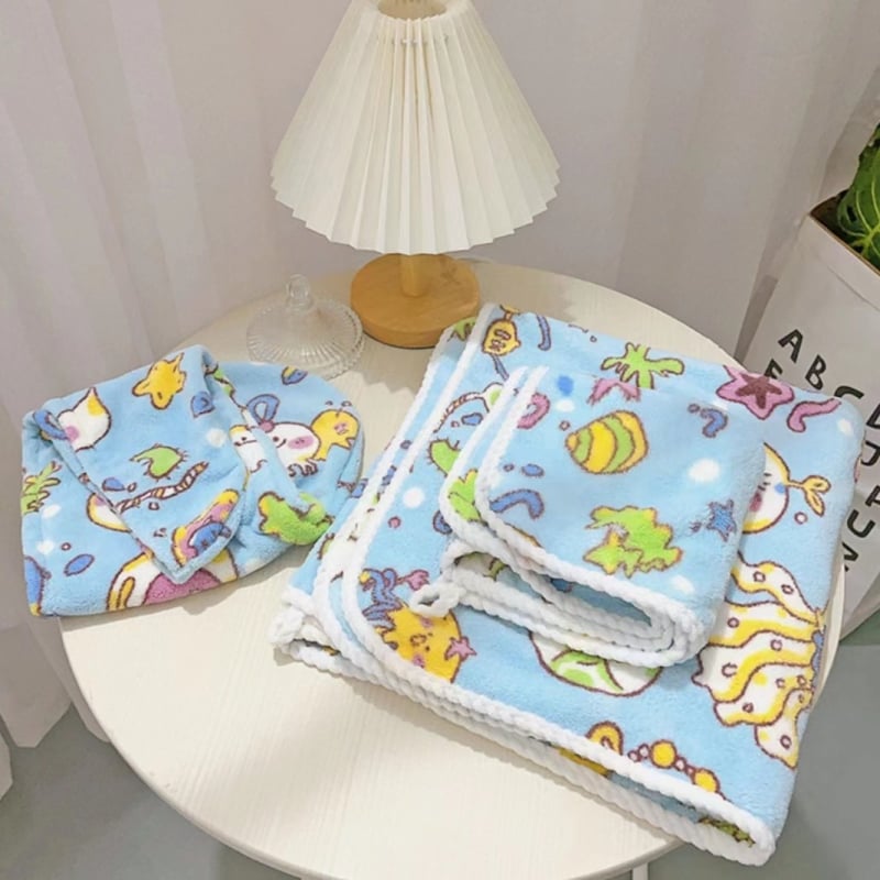 Kupaonski ručnik s dvostrukom otiskom – morski motivi, koralni flis, 300–400 g, 150D