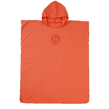 Dvostrano fleece pončo za odrasle s logom, kapuljača Cape-stil kupaći ogrtač, upijajući plažni ogrtač, 88% poliestera / 12% najlona, 200–300 g