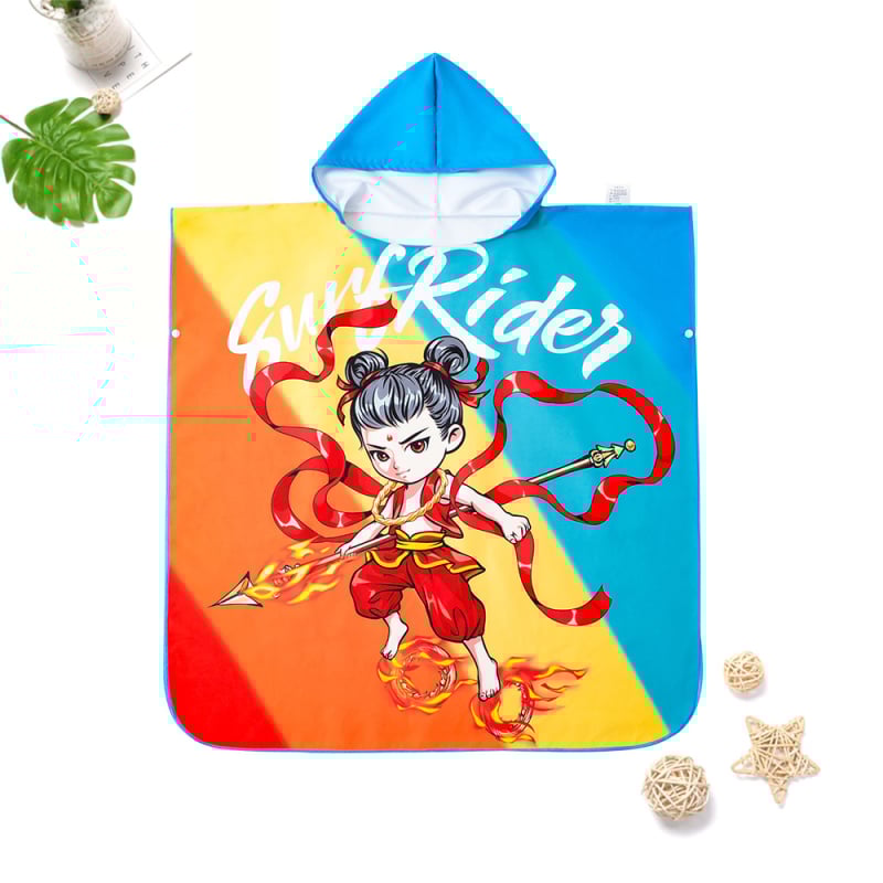 Kabola dječji ogrtač-ručnik za kupanje od mikrovlakna, 150D, 200–300 g, tiskano