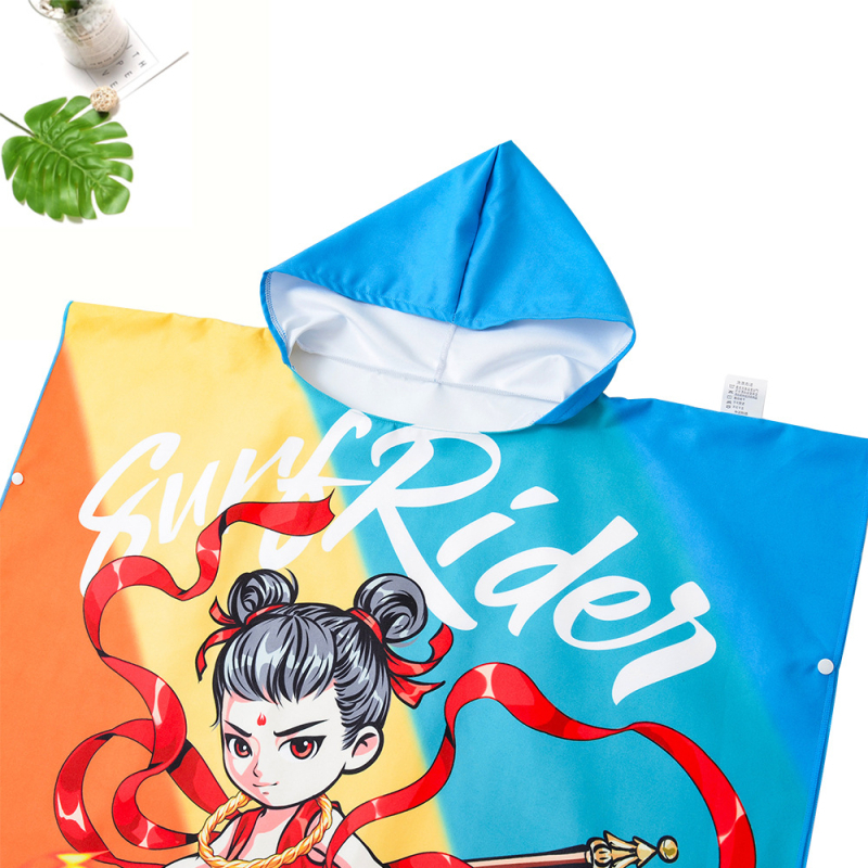 Kabola dječji ogrtač-ručnik za kupanje od mikrovlakna, 150D, 200–300 g, tiskano