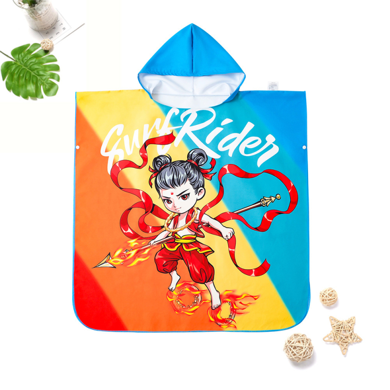 Kabola dječji ogrtač-ručnik za kupanje od mikrovlakna, 150D, 200–300 g, tiskano