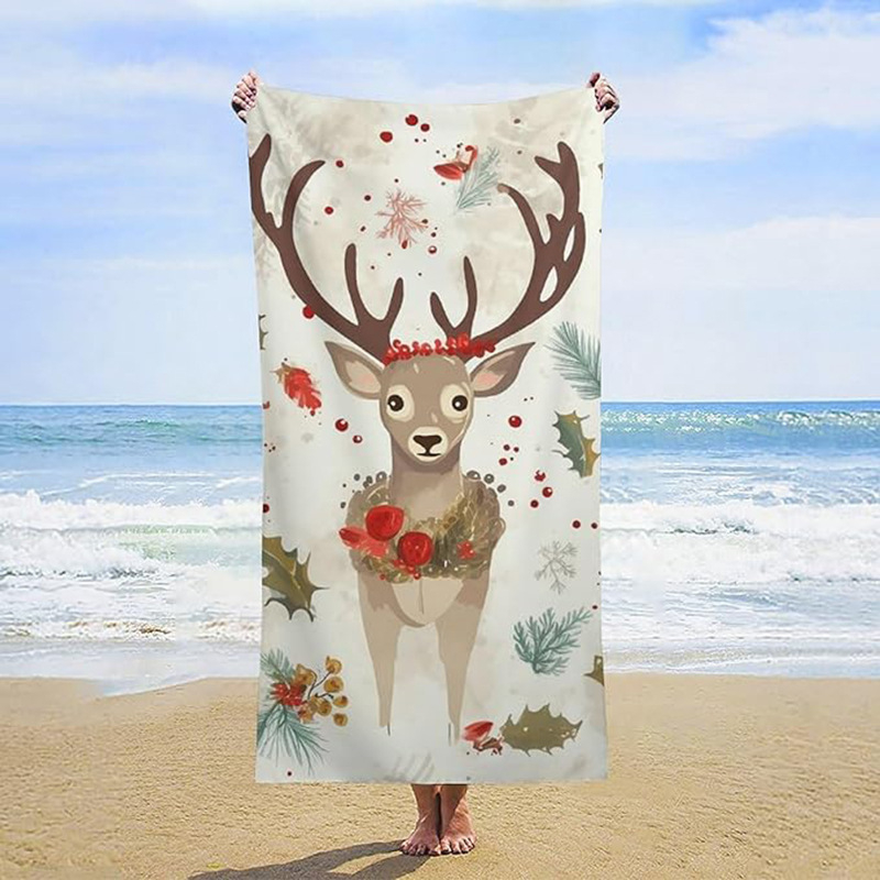 Mikrofiber ručnik za kupaonicu i plažu, brzo sušenje, 150D pređa, 200–300 g, tiskarski proces