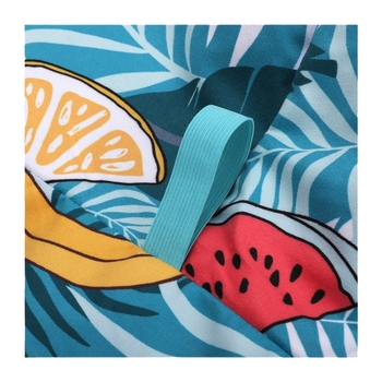 Halat de plajă imprimat pentru părinți și copii, cu glugă, velur dublu, fibră de acetat, vară