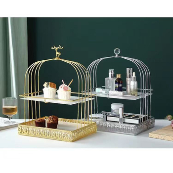 Europskog stila dvostruki stalak za deserte i voće - akril, jednostavan dizajn, marka Xie ting