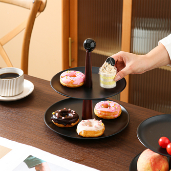 Višeslojni pladanj za voće od nehrđajućeg čelika za dnevni boravak, stol za kavu, jednostavan nordijski dizajn