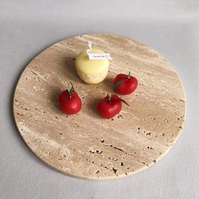 Dongshi kamen stolni pladanj za pohranu, japanski stil, okrugli oblik, jednofonalni dekorativni pladanj za voće, prilagodljiv