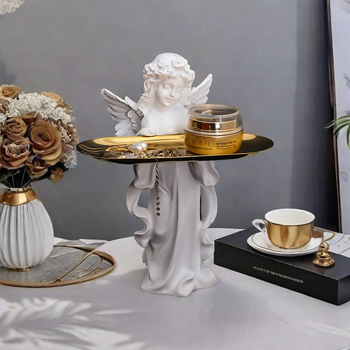 Europos stiliaus dervos skulptūra raktinių ir papuošalų laikymui — rankų darbo, purškiama danga, WYMW prekinis ženklas